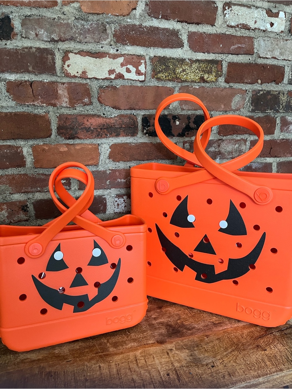 BOGG BAG Orange Pumpkin Jack-O'-Lantern Tote - Picture 3 of 11